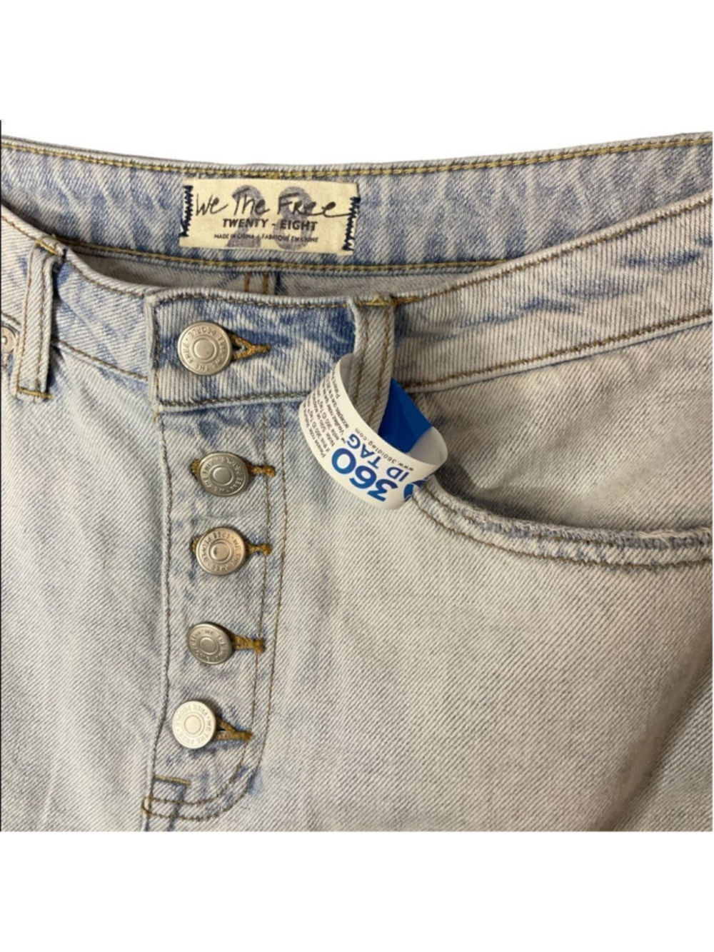 Free People- We the free denim skirt size 28 - Picture 7 of 7